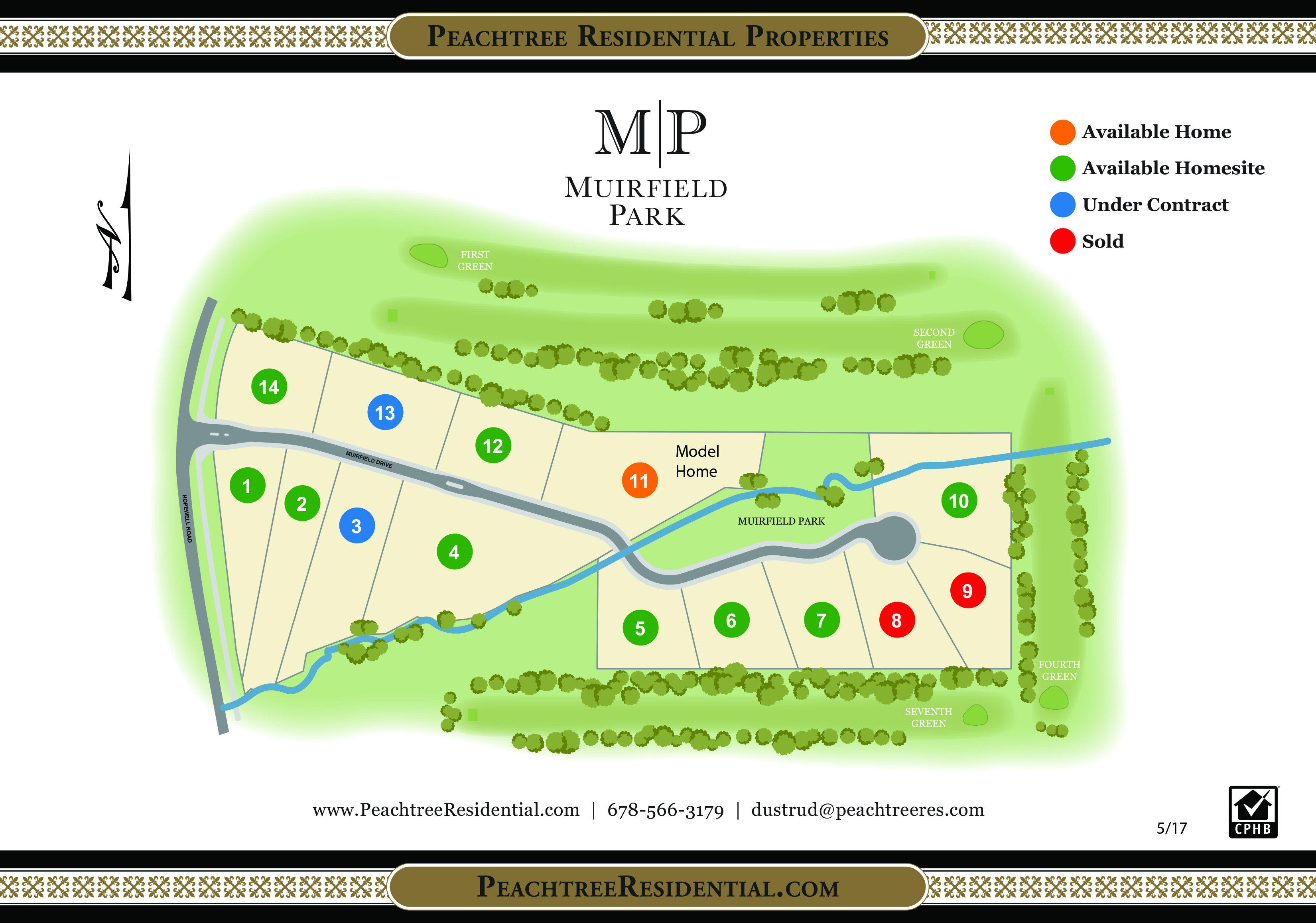 Muirfield site plan Peachtree Residential