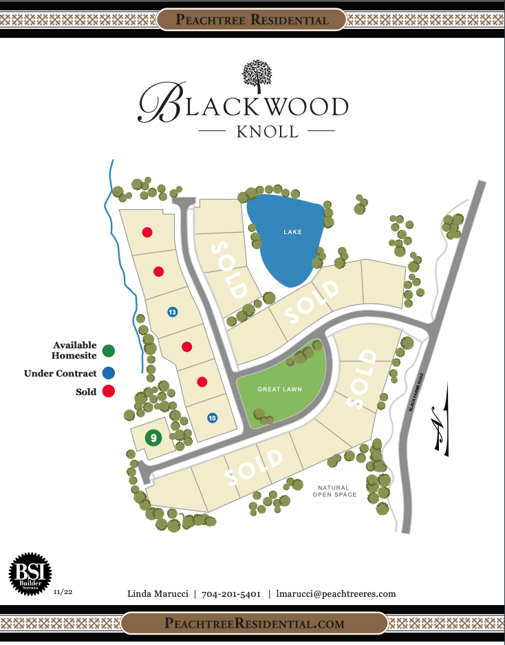 Blackwood Knoll Site Map