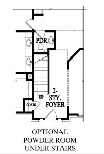 Tuscany Optional Powder Room Under Stairs