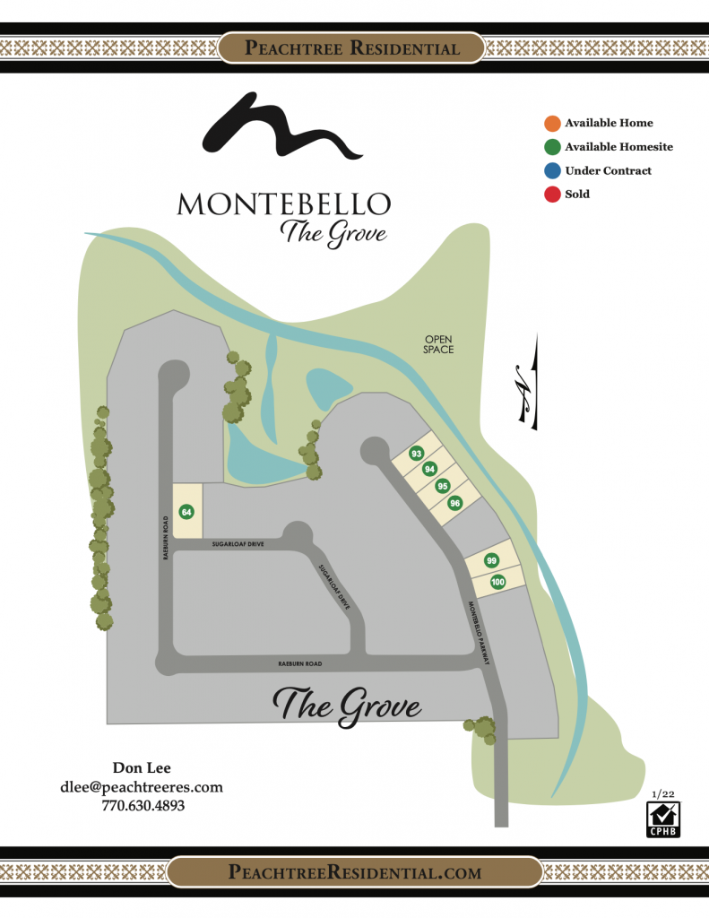 Montebello Site Plan Peachtree Residential