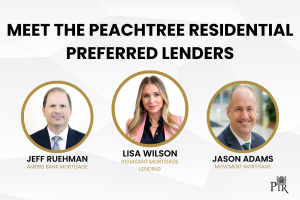 Peachtree Residential Preferred Lenders team featuring Jeff Ruehman, Lisa Wilson and Jason Adams