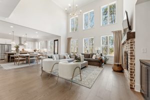 living area in the Arden on Lanier model home