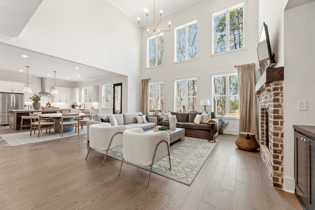 living area in the Arden on Lanier model home