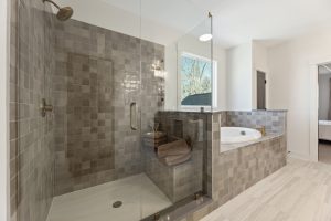 owner's bathroom at Arden on Lanier Belville model