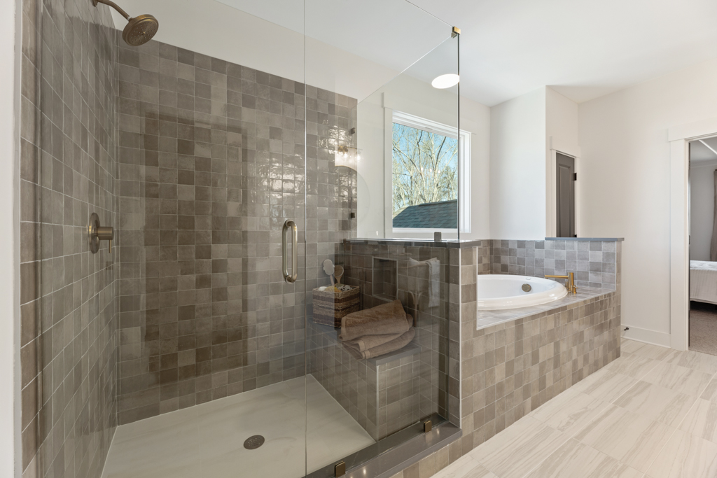 owner's bathroom at Arden on Lanier Belville model
